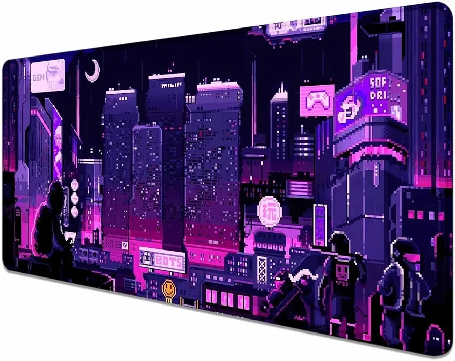 Tapis de Souris XL Neon Pixel (900x400mm)